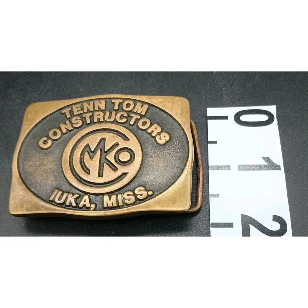 Anacortez Brass Belt Buckle Tenn Tom Waterway Contractors Morrison Knudsen Corp